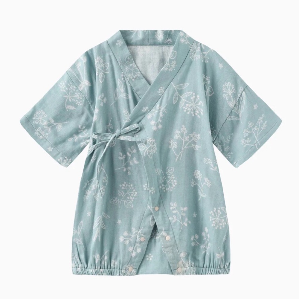 Mimi Mono - Dandelion Baby Kimono - Teal  100% Cotton  70 CM 6-12 Months